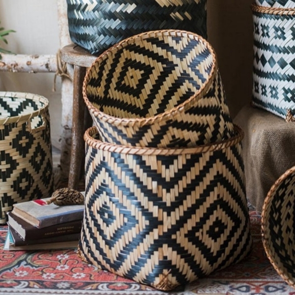 Artisan Oval Boho Basket - Picture 14 of 16